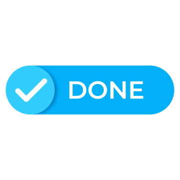 pngtree click the done button and tick icon vector png image 6674611