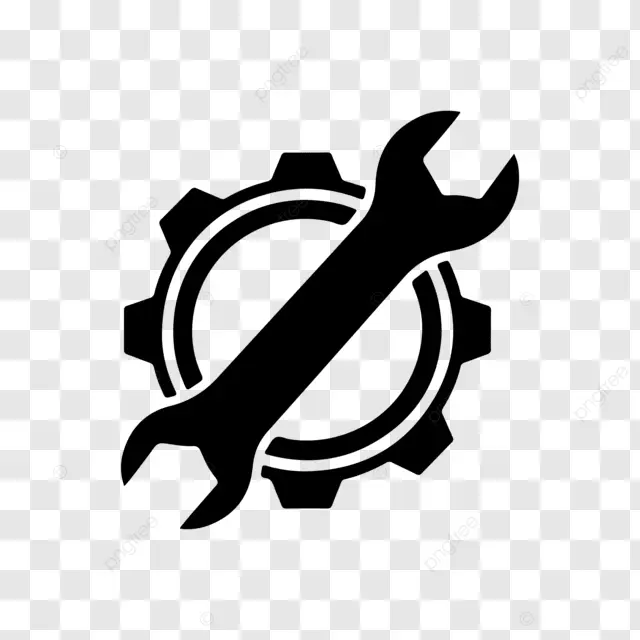 pngtree wrench and gear vector icon professional mechanical repair service silhouette png image 19319613